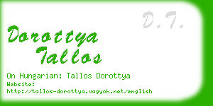 dorottya tallos business card